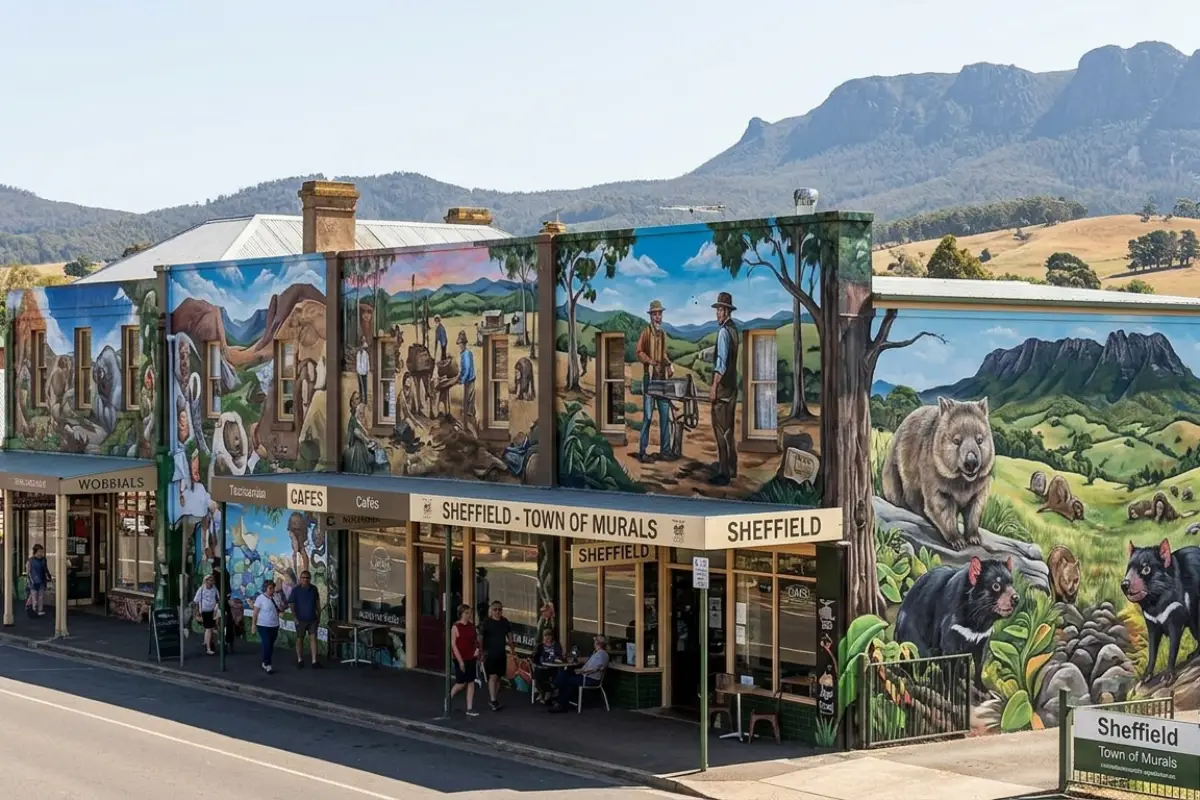 Sheffield town of murals Tasmania
